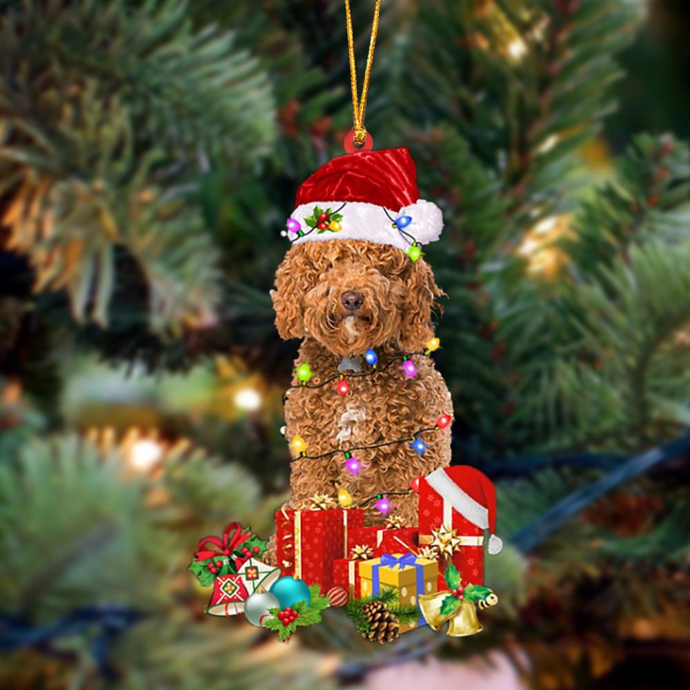 Ornament- RED Labradoodle-Dog Be Christmas Tree Hanging Ornament, Happy Christmas Ornament, Car Ornament - Best gifts your whole family