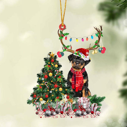 Ornament- Rottweiler 1-Christmas Tree Gift Hanging Ornament, Happy Christmas Ornament, Car Ornament - Best gifts your whole family