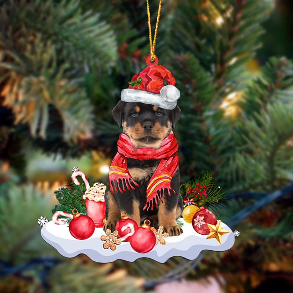 Ornament- Rottweiler 2-Better Christmas Hanging Ornament, Happy Christmas Ornament, Car Ornament - Best gifts your whole family