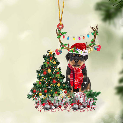 Ornament- Rottweiler 2-Christmas Tree Gift Hanging Ornament, Happy Christmas Ornament, Car Ornament - Best gifts your whole family