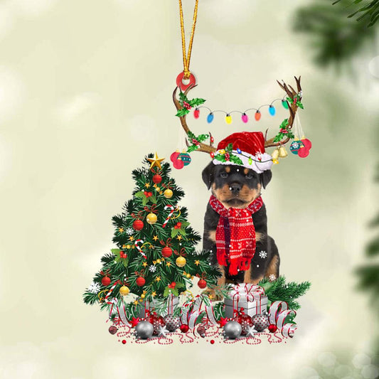 Ornament- Rottweiler 2-Christmas Tree Gift Hanging Ornament, Happy Christmas Ornament, Car Ornament - Best gifts your whole family