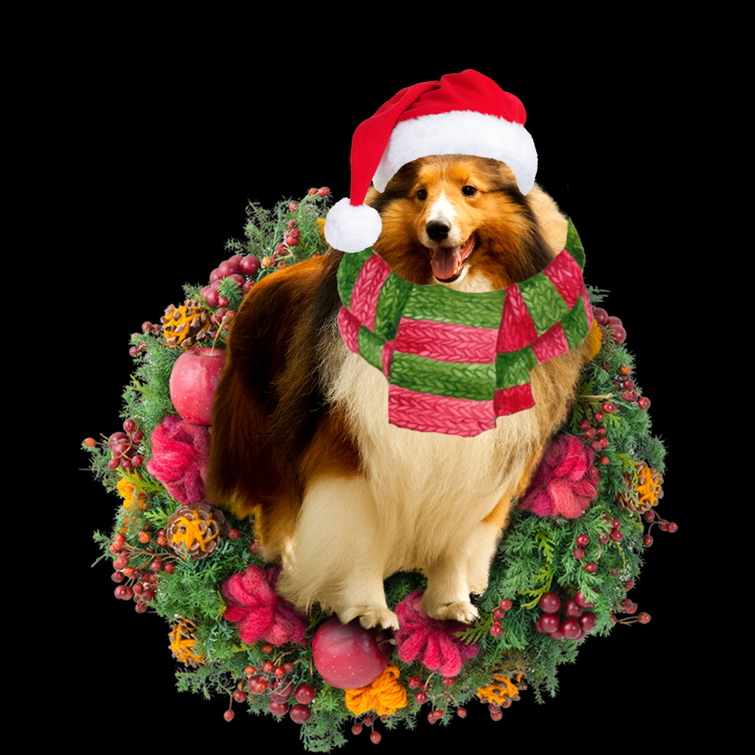 Ornament- Rough Collie Christmas Ornament, Happy Christmas Ornament, Car Ornament - Best gifts your whole family