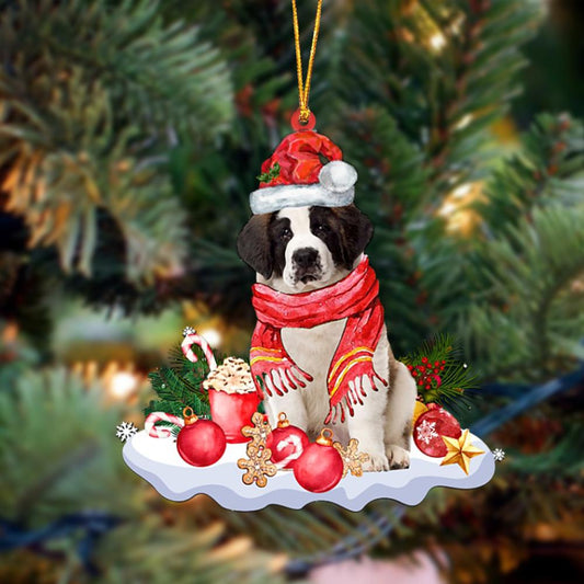 Ornament- Saint Bernard-Better Christmas Hanging Ornament, Happy Christmas Ornament, Car Ornament - Best gifts your whole family