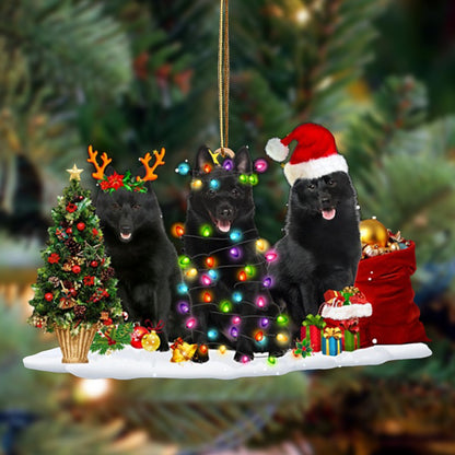 Ornament- Schipperke-Christmas Dog Friends Hanging Ornament, Happy Christmas Ornament, Car Ornament - Best gifts your whole family