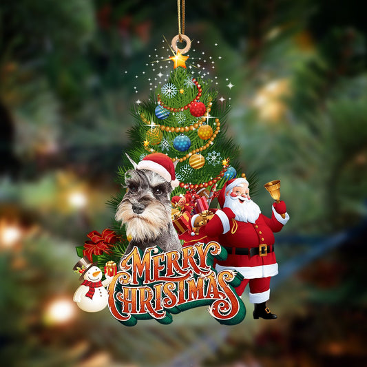 Ornament- Schnauzer 1 (1)-Christmas Tree&Dog Hanging Ornament, Happy Christmas Ornament, Car Ornament - Best gifts your whole family
