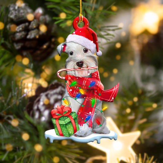 Ornament- Schnauzer1 Christmas Shape Ornament, Happy Christmas Ornament, Car Ornament - Best gifts your whole family