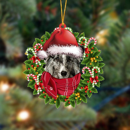 Ornament- Shetland Sheepdog 1-Xmas Bandana Hanging Ornament, Happy Christmas Ornament, Car Ornament - Best gifts your whole family