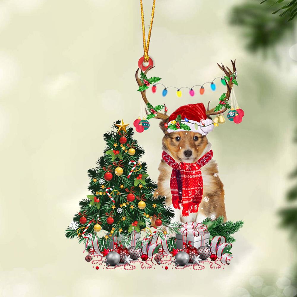 Ornament- Shetland Sheepdog 2-Christmas Tree Gift Hanging Ornament, Happy Christmas Ornament, Car Ornament - Best gifts your whole family
