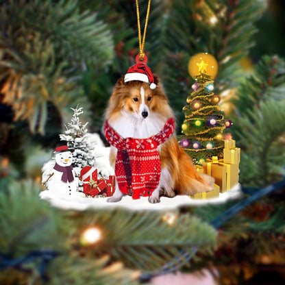 Ornament- Shetland Sheepdog Christmas Ornament Dog Ornament, Car Ornament, Christmas Ornament - Best gifts your whole family