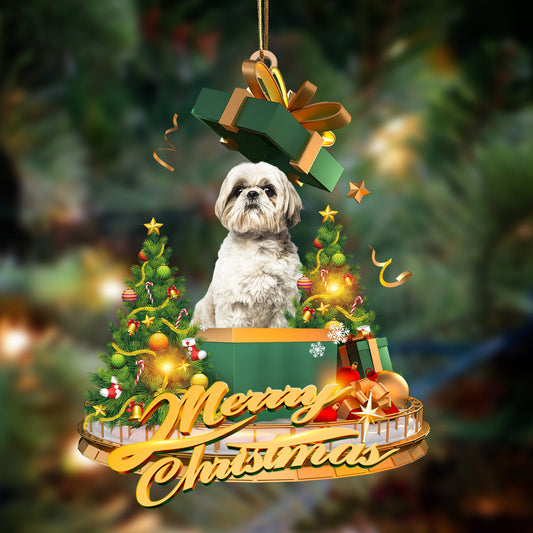 Ornament- Shih Tzu 2-Christmas Gifts&dogs Hanging Ornament, Happy Christmas Ornament, Car Ornament - Best gifts your whole family
