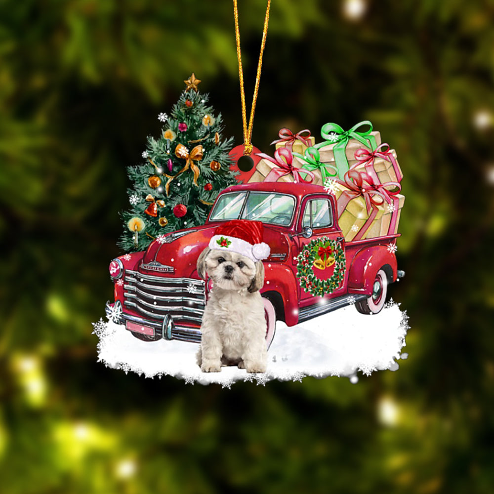 Ornament- Shih Tzu Christmas Hanging Ornament Dog Ornament, Car Ornament, Christmas Ornament - Best gifts your whole family