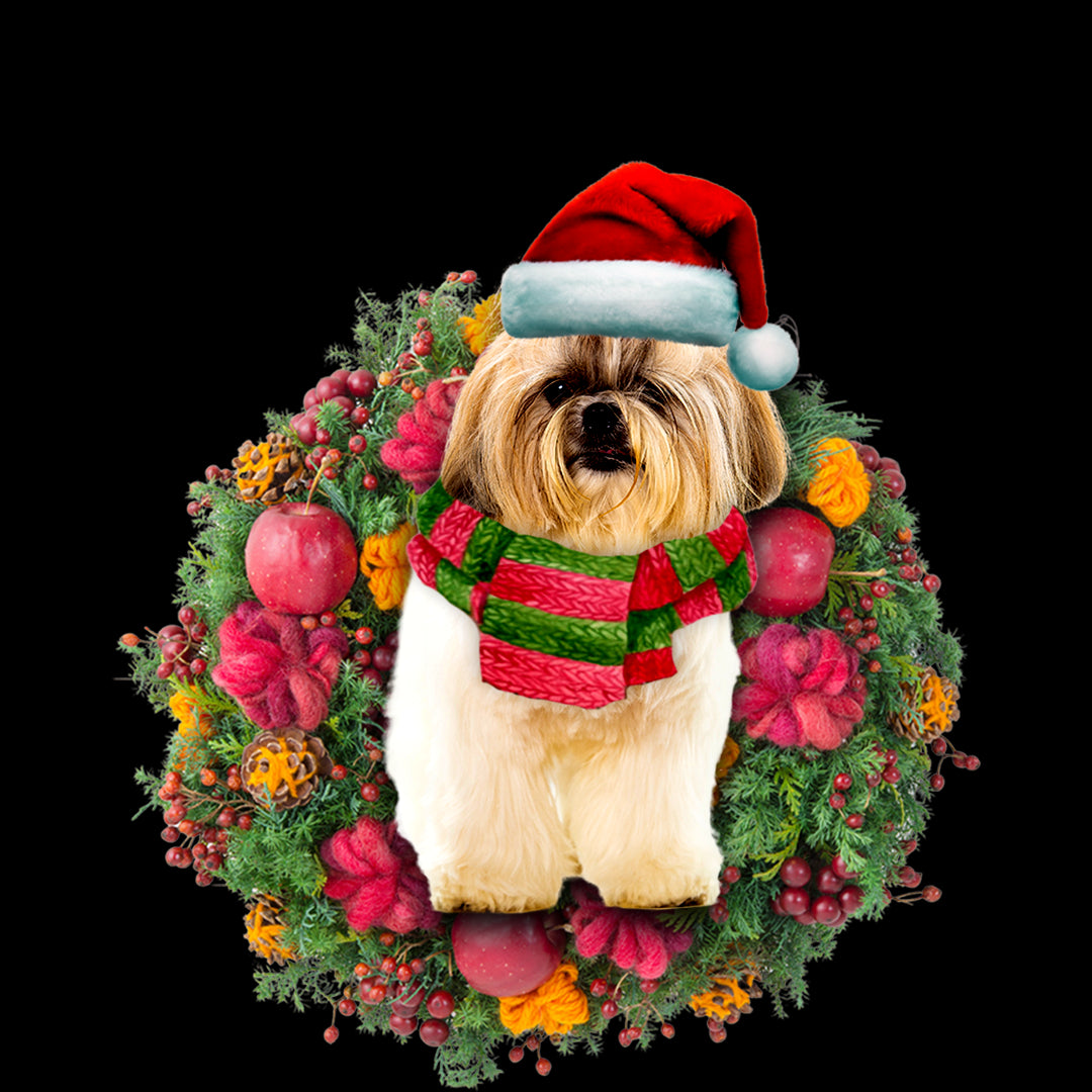 Ornament- Shih Tzu Christmas Ornament, Happy Christmas Ornament, Car Ornament - Best gifts your whole family