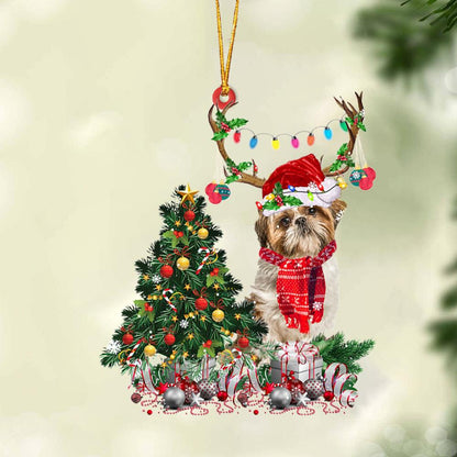 Ornament- shih tzu-Christmas Tree Gift Hanging Ornament, Happy Christmas Ornament, Car Ornament - Best gifts your whole family