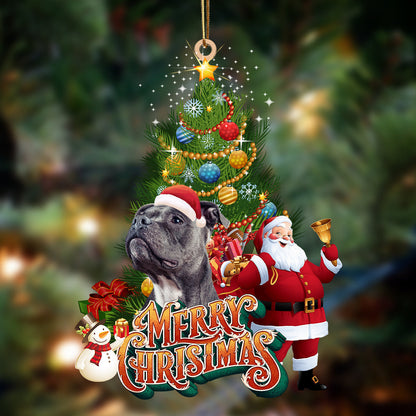 Ornament- Staffordshire Bull Terrier2-Christmas Tree&Dog Hanging Ornament, Christmas Ornament, Car Ornament - Best gifts your whole family