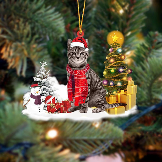 Ornament- Tabby Cat Christmas Ornament Dog Ornament, Car Ornament, Christmas Ornament - Best gifts your whole family