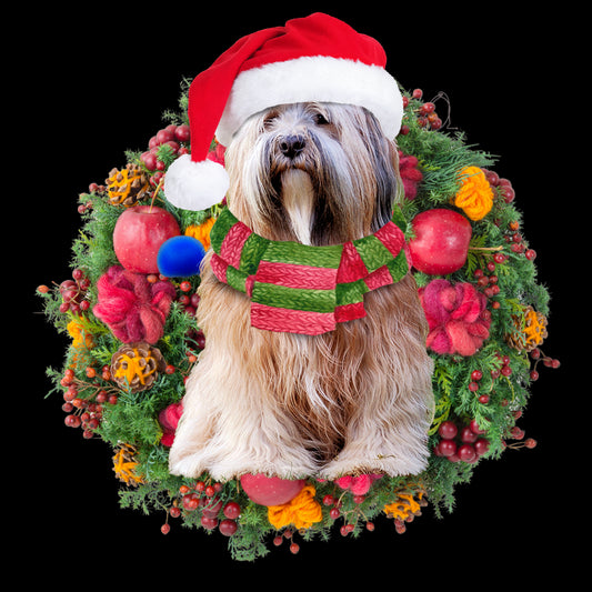 Ornament- Tibetan Terrier Christmas Ornament, Happy Christmas Ornament, Car Ornament - Best gifts your whole family