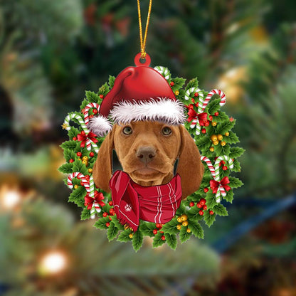Ornament- Vizsla-Xmas Bandana Hanging Ornament, Happy Christmas Ornament, Car Ornament - Best gifts your whole family