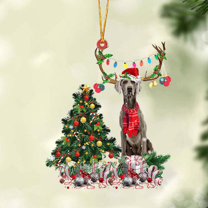 Ornament- Weimaraner 1-Christmas Tree Gift Hanging Ornament, Happy Christmas Ornament, Car Ornament - Best gifts your whole family