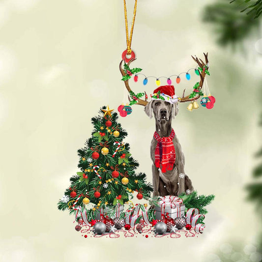 Ornament- Weimaraner 1-Christmas Tree Gift Hanging Ornament, Happy Christmas Ornament, Car Ornament - Best gifts your whole family