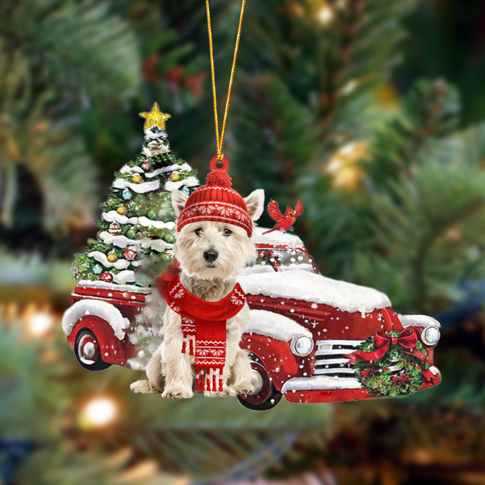 Ornament- West Highland White Terrier 2-Christmas Car Two Sided Ornament, Christmas Ornament, Car Ornament - Best gifts your whole family