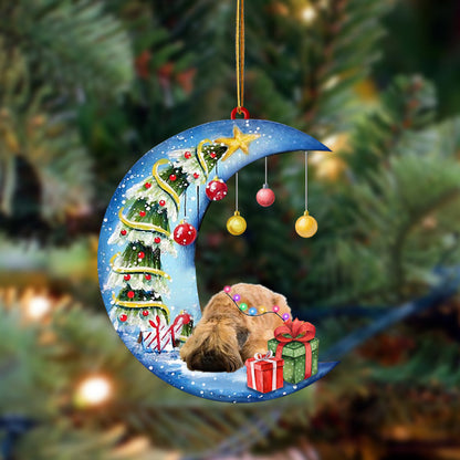Ornament- Wheaten Terrier-Sleep On The Moon Christmas Two Sided Ornament, Christmas Ornament, Car Ornament - Best gifts your whole family