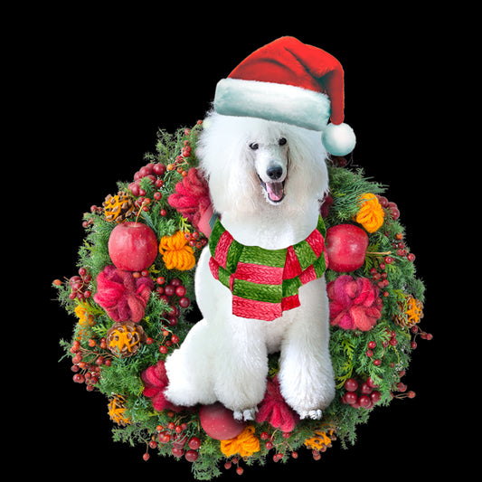 Ornament- White Poodle Christmas Ornament, Happy Christmas Ornament, Car Ornament - Best gifts your whole family