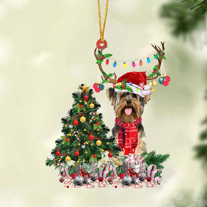 Ornament- Yorkshire Terrier 1-Christmas Tree Gift Hanging Ornament, Happy Christmas Ornament, Car Ornament - Best gifts your whole family