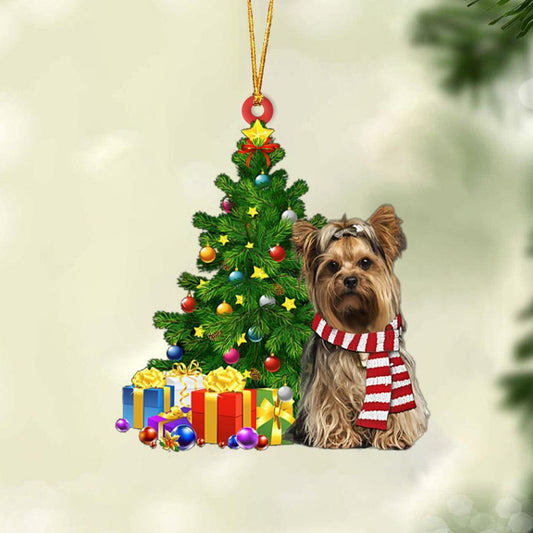 Ornament- Yorkshire Terrier 2-Christmas Star Hanging Ornament, Happy Christmas Ornament, Car Ornament - Best gifts your whole family