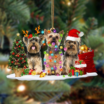 Ornament- Yorkshire Terrier-Christmas Dog Friends Hanging Ornament, Happy Christmas Ornament, Car Ornament - Best gifts your whole family