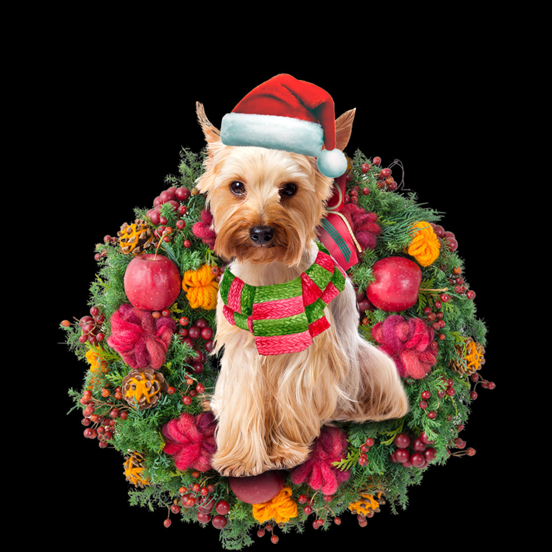 Ornament- Yorkshire Terrier Christmas Ornament, Happy Christmas Ornament, Car Ornament - Best gifts your whole family