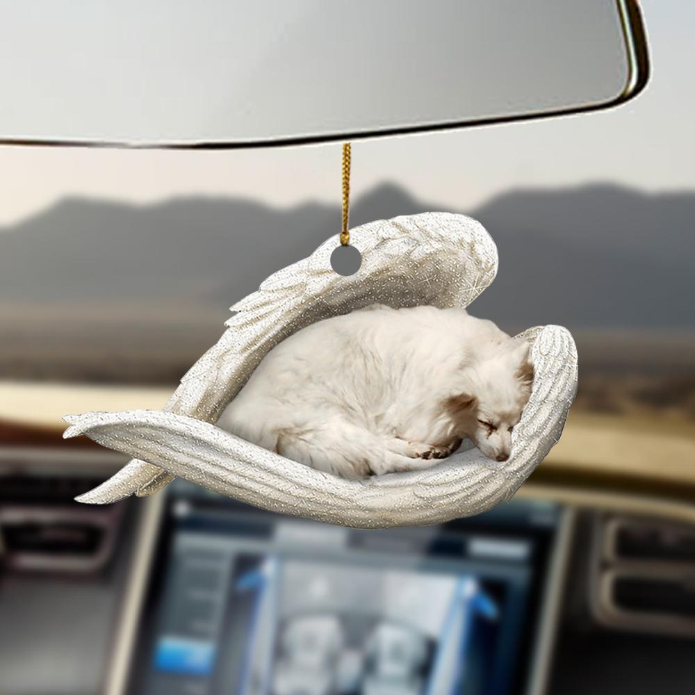 Ornaments- American Eskimo sleeping angel American Eskimo lovers dog moms ornament - Best gifts your whole family