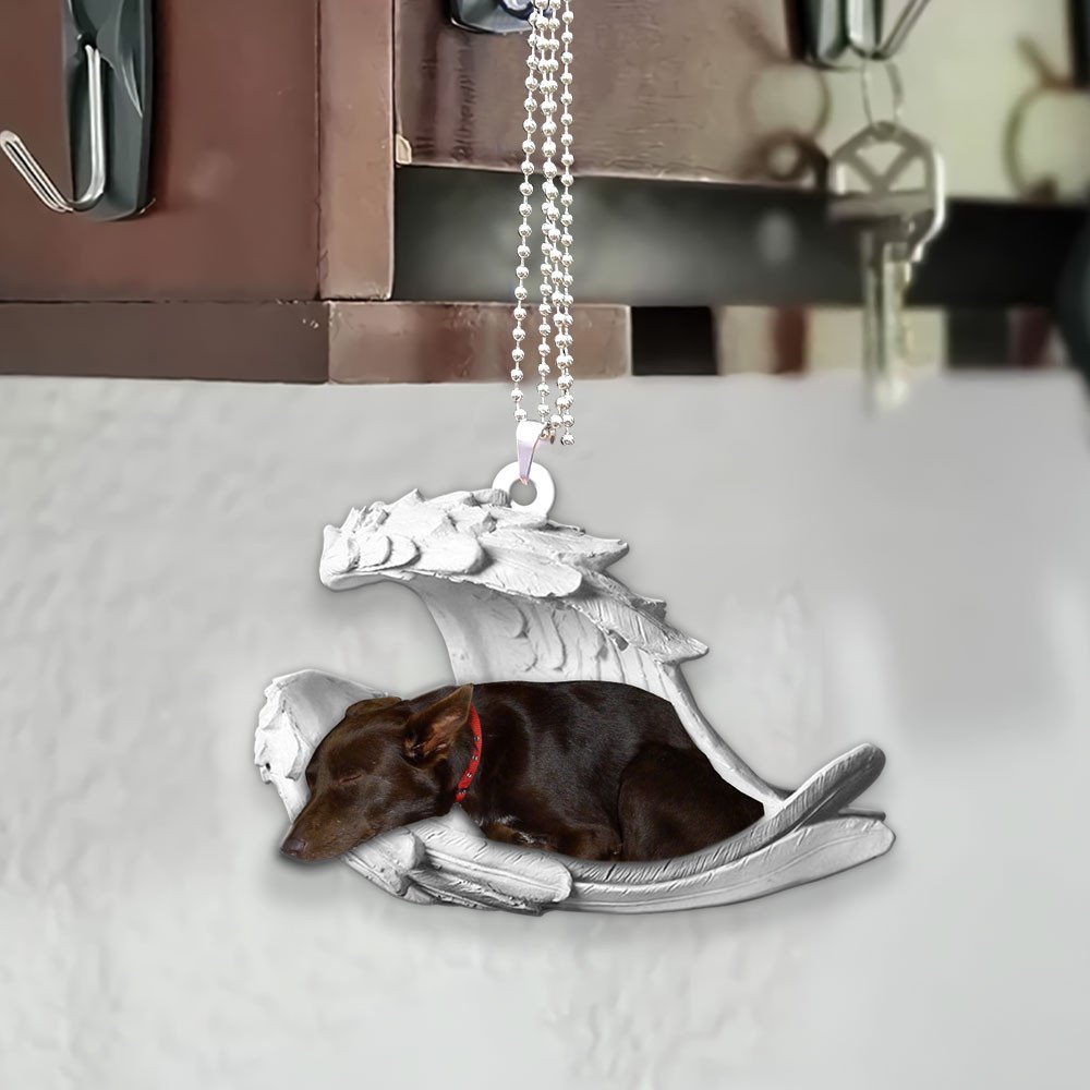 Ornaments- Australian Kelpie- Sleeping Angel-Two Sided Ornament, Dog Ornaments, Car Ornament - Best gifts your whole family