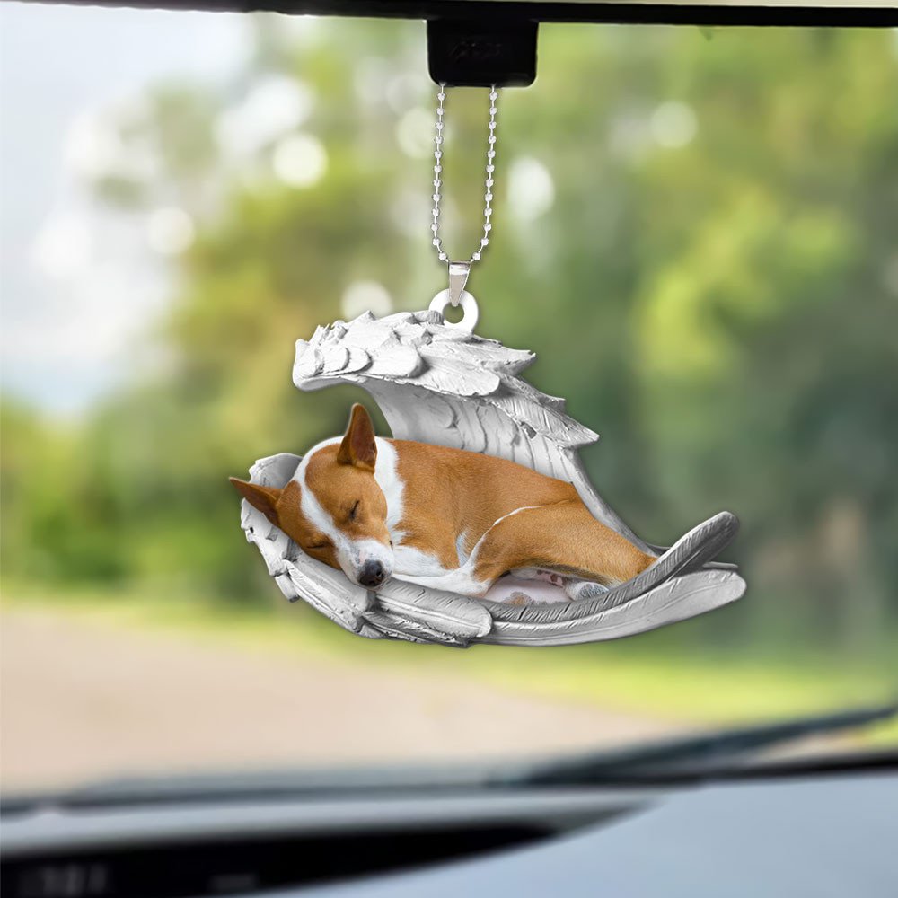 Ornaments- Basenji- Sleeping Angel-Two Sided Ornament, Dog Ornaments, Car Ornament - Best gifts your whole family
