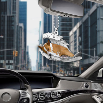 Ornaments- Basenji- Sleeping Angel-Two Sided Ornament, Dog Ornaments, Car Ornament - Best gifts your whole family