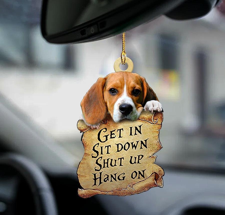 Ornaments- Beagle get in beagle lover dog mom two sided ornament, Dog Ornaments, Car Ornament - Best gifts your whole family