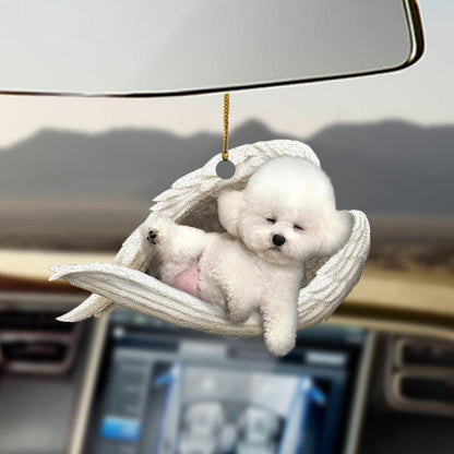 Ornaments- Bichon frise sleeping angel bichon frise lovers dog lovers ornament, Dog Ornaments, Car Ornament - Best gifts your whole family