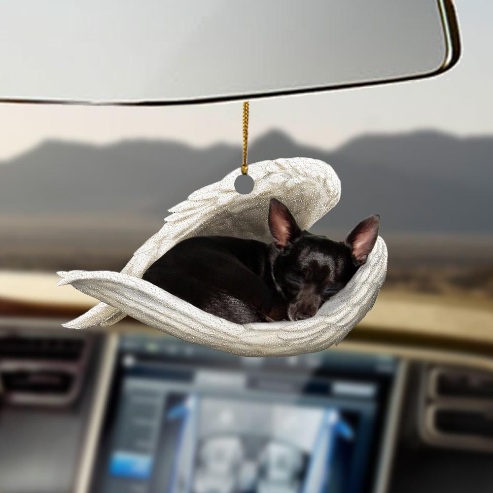 Ornaments- Black chihuahua sleeping angel black chihuahua lover dog mom ornament - Best gifts your whole family