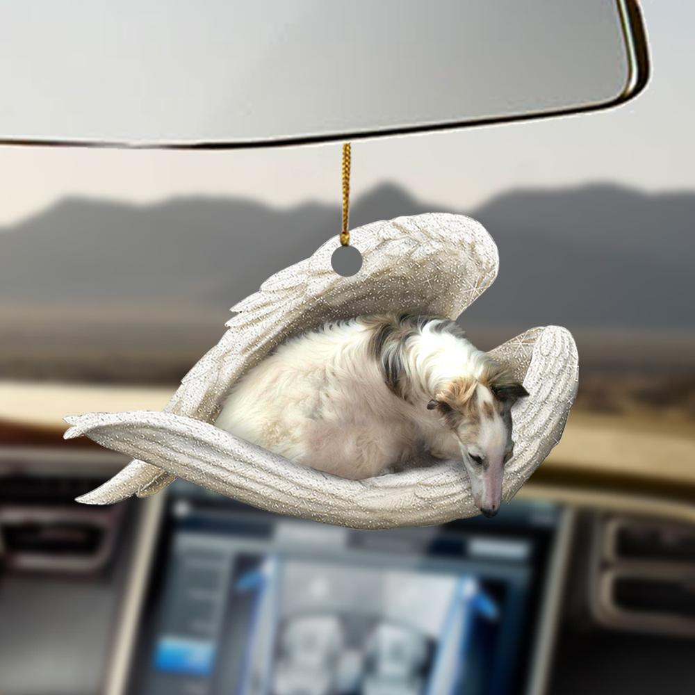 Ornaments- Borzoi sleeping angel Borzoi lovers dog moms ornament, Dog Ornaments, Car Ornament - Best gifts your whole family