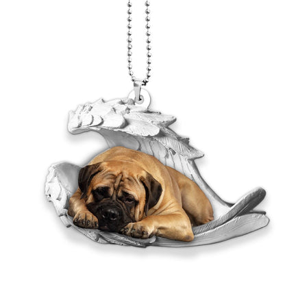 Ornaments- Bullmastiff- Sleeping Angel-Two Sided Ornament, Dog Ornaments, Car Ornament - Best gifts your whole family