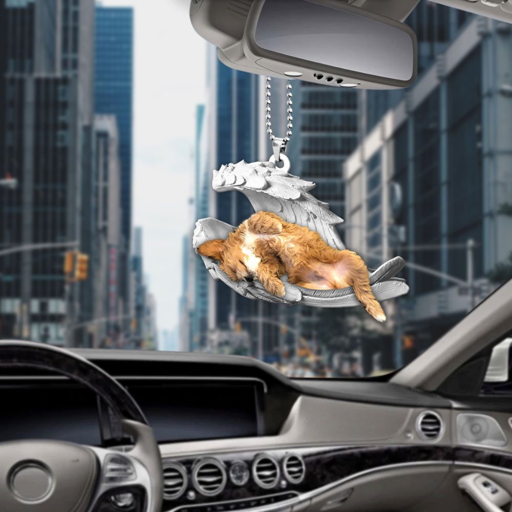 Ornaments- Cavapoo- Sleeping Angel-Two Sided Ornament, Dog Ornaments, Car Ornament - Best gifts your whole family