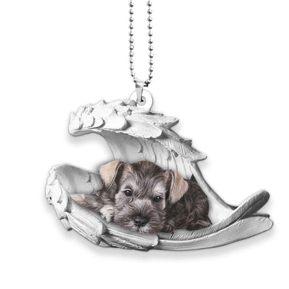 Ornaments- Cesky Terrier- Sleeping Angel-Two Sided Ornament, Dog Ornaments, Car Ornament - Best gifts your whole family