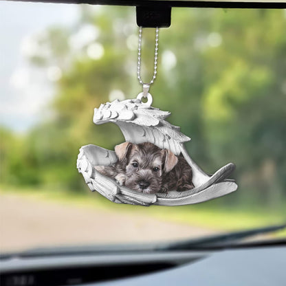 Ornaments- Cesky Terrier- Sleeping Angel-Two Sided Ornament, Dog Ornaments, Car Ornament - Best gifts your whole family