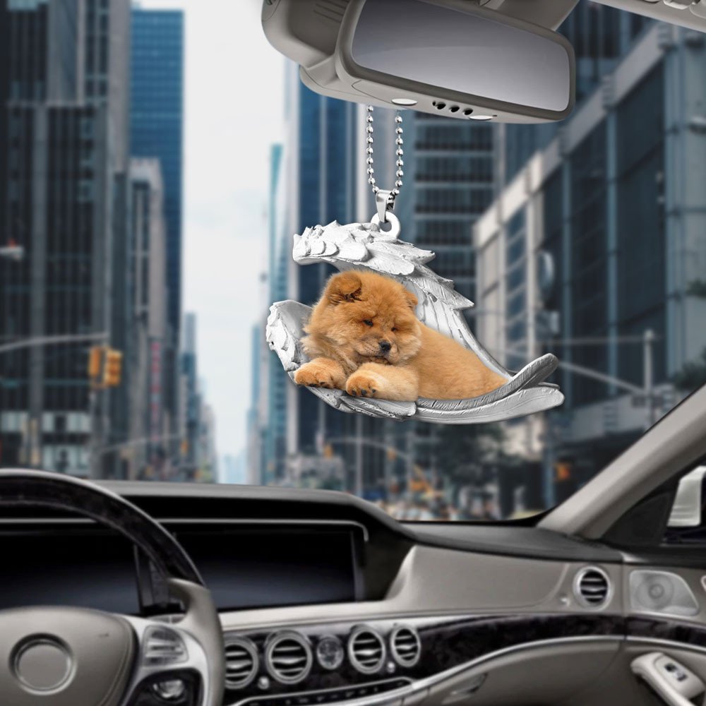 Ornaments- Chow Chow- Sleeping Angel-Two Sided Ornament, Dog Ornaments, Car Ornament - Best gifts your whole family