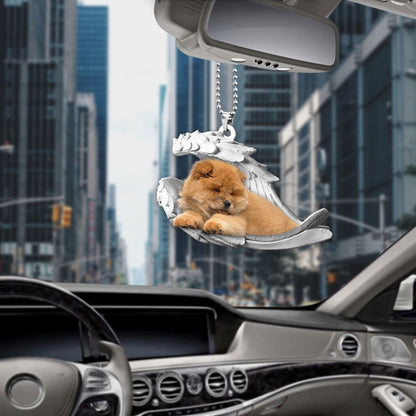Ornaments- Chow Chow- Sleeping Angel-Two Sided Ornament, Dog Ornaments, Car Ornament - Best gifts your whole family