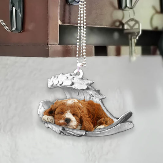 Ornaments- Cockapoo- Sleeping Angel-Two Sided Ornament, Dog Ornaments, Car Ornament - Best gifts your whole family