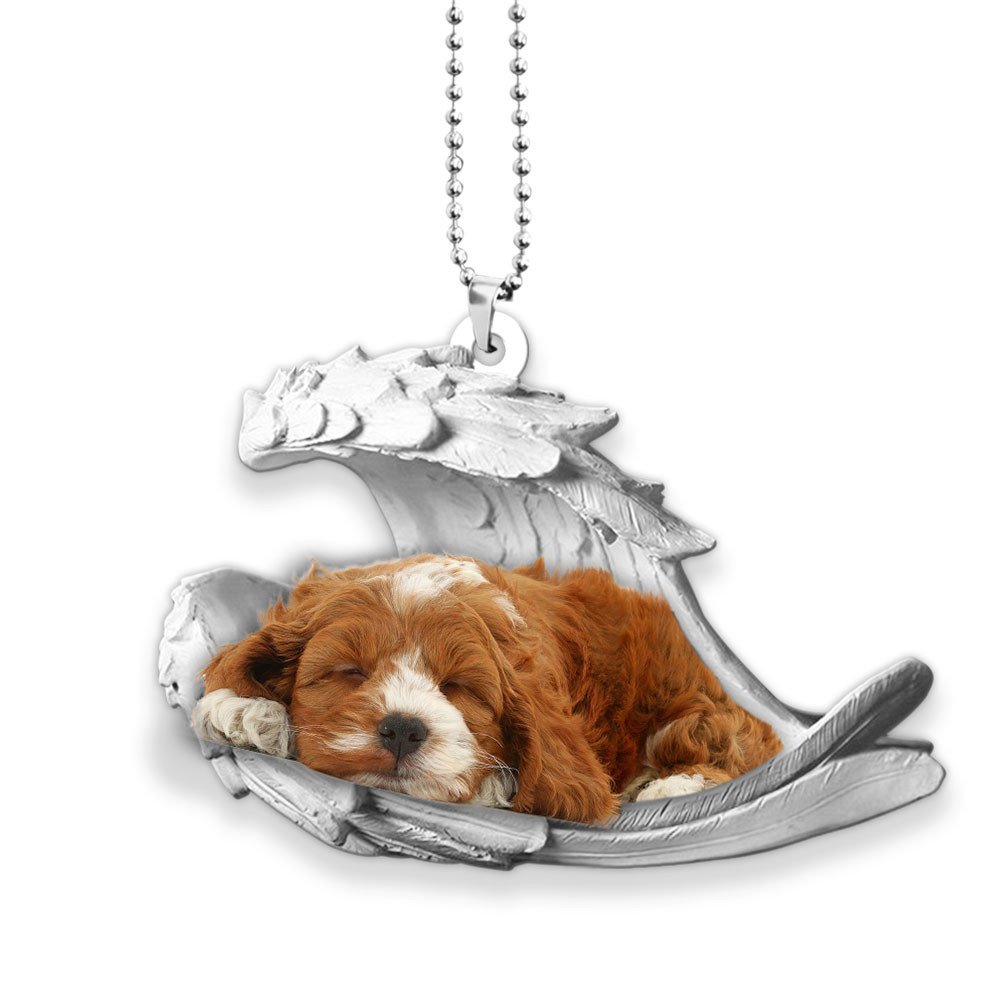 Ornaments- Cockapoo- Sleeping Angel-Two Sided Ornament, Dog Ornaments, Car Ornament - Best gifts your whole family