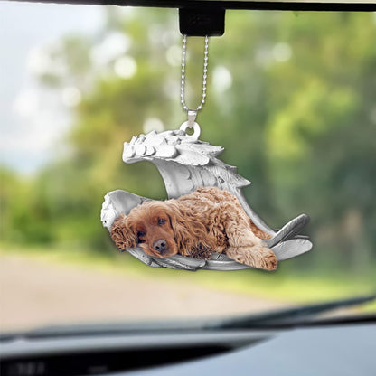 Ornaments- Cocker Spaniel- Sleeping Angel-Two Sided Ornament, Dog Ornaments, Car Ornament - Best gifts your whole family