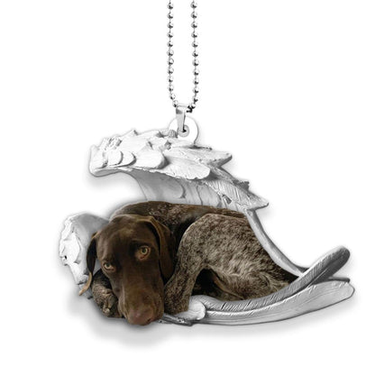 Ornaments- German Shorthaired Pointer- Sleeping Angel-Two Sided Ornament, Dog Ornaments, Car Ornament - Best gifts your whole family
