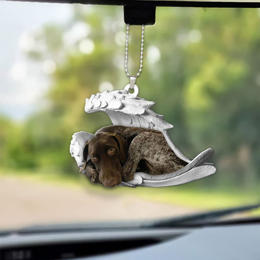 Ornaments- German Shorthaired Pointer- Sleeping Angel-Two Sided Ornament, Dog Ornaments, Car Ornament - Best gifts your whole family