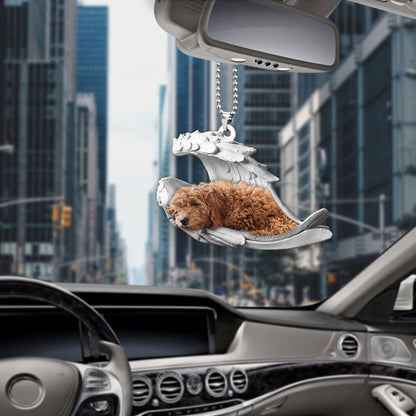 Ornaments- Goldendoodle- Sleeping Angel-Two Sided Ornament, Dog Ornaments, Car Ornament - Best gifts your whole family